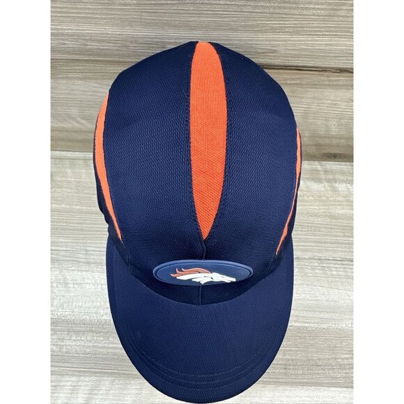 Denver Broncos Reebok Hat Blue Logo Breathable Polyester NFL Adjustable Strap - Picture 2 of 10